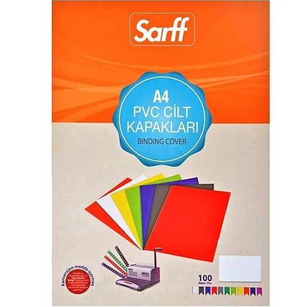 Sarff Cilt Kapağı Plastik Opak A4 160 MIC Beyaz 15201012